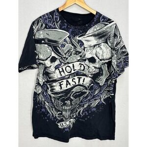 Hold Fast 7.62 Design T-Shirt Mens Black America Bald Eagle 1775 Vintage